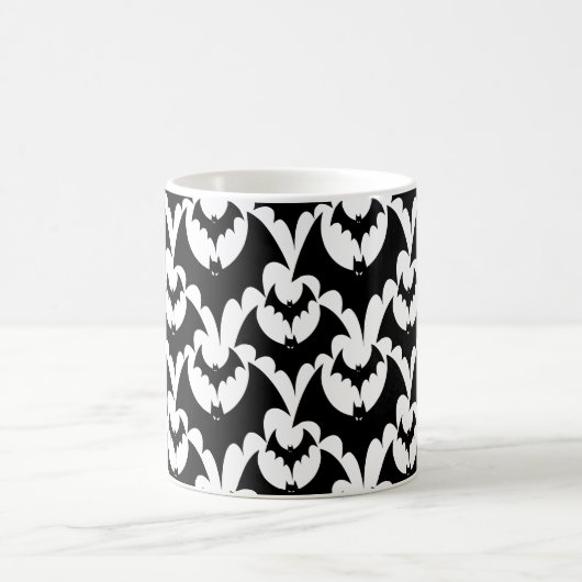 Beängstigend Black Bats Patterns Halloween Kaffeetasse (Mittel)