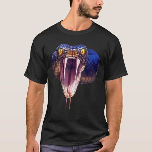 Beängstigend Black Mamba Schlange Halloween Kostüm T-Shirt (Vorderseite)