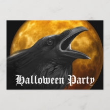 Beängstigend Black Raven Full Moon Halloween-Party