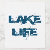 Beängstigend blau "Lake Life" Weinetikett (Einzelnes Label)