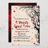 Beängstigend Bloody Blood Spritzer Creepy Hallowee Einladung (Vorne/Hinten)
