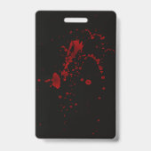 Beängstigend Bloody Halloween Costume Party Black  Ausweis (Rückseite)