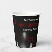 Beängstigend Bloody Halloween Costume Party Black Pappbecher (Rückseite)