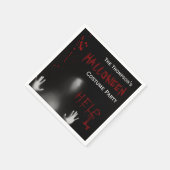 Beängstigend Bloody Halloween Costume Party Black Serviette (Ecke)