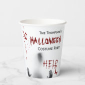 Beängstigend Bloody Halloween Costume Party White Pappbecher (Rückseite)