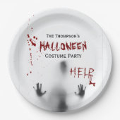 Beängstigend Bloody Halloween Costume Party White Pappteller (Vorderseite)