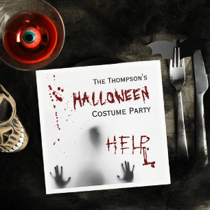 Beängstigend Bloody Halloween Costume Party White  Serviette
