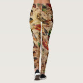 Beängstigend Boho Feathers Pattern Leggings (Rückseite)
