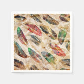 Beängstigend Boho Feathers Pattern Serviette (Vorderseite)