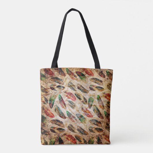 Beängstigend Boho Feathers Pattern Tasche (Rückseite)