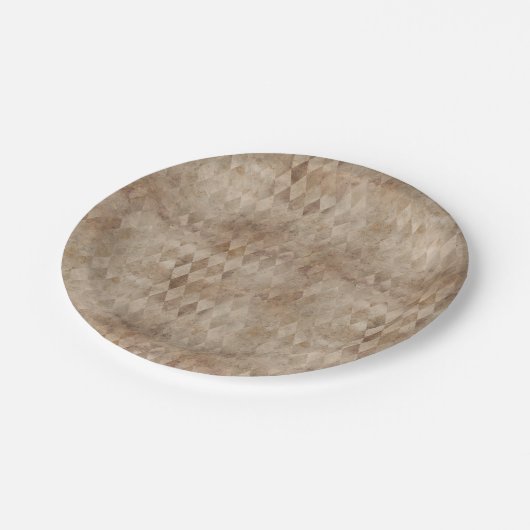 Beängstigend Brown Harlequin Pappteller (Schrägansicht)