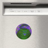 Beängstigend Cat Green Kühlschrankmagnet (In Situ (Geschirrspüler))