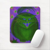 Beängstigend Cat Green Mousepad (Mit Mouse)