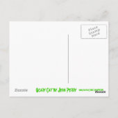 Beängstigend Cat Green Postkarte (Rückseite)
