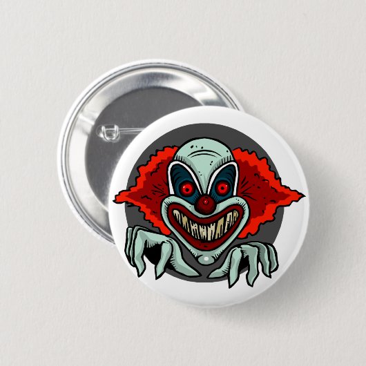 Beängstigend Clown Button (Vorne & Hinten)