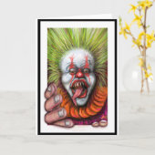 beängstigend Clown Karte (Gelbe Blume)
