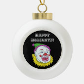 Beängstigend Clown Keramik Kugel-Ornament (Vorderseite)