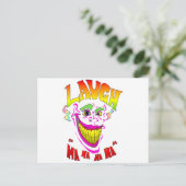 Beängstigend Clown Laugh Postkarte (Stehend Vorderseite)