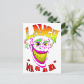 Beängstigend Clown Laugh Postkarte (Stehend Vorderseite)