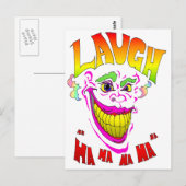 Beängstigend Clown Laugh Postkarte (Vorne/Hinten)