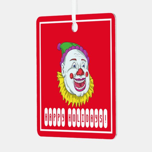 Beängstigend Clown Ornament Aus Metall (Vorderseite links)