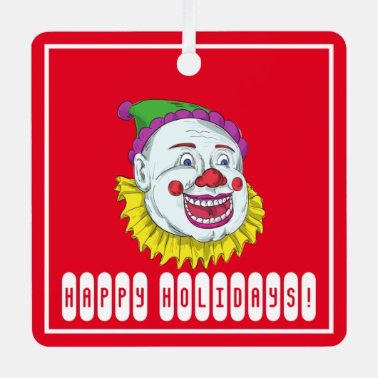 Beängstigend Clown Ornament Aus Metall (Vorderseite)