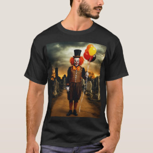 Beängstigend Clown Portrait Gothic T-Shirt
