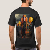 Beängstigend Clown Portrait Gothic T-Shirt (Rückseite)