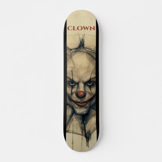 Beängstigend Clown Skateboard (Vorne)