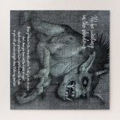 Beängstigend Demon Monster Halloween Puzzle (Horizontal)