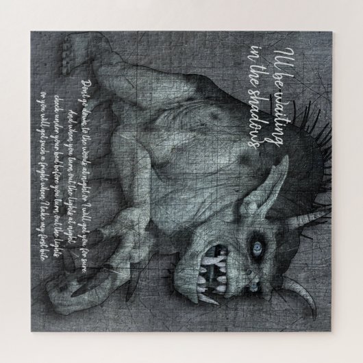 Beängstigend Demon Monster Halloween Puzzle (Horizontal)