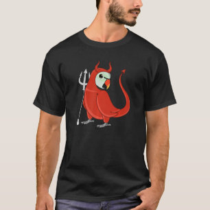 Beängstigend Devil Costume Parrot I Mustache Parak T-Shirt