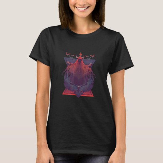 Beängstigend Devil Creepy Eagle T-Shirt (Vorderseite)