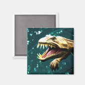 Beängstigend Dinosaurier Magnet (Vorderseite/Rückseite)
