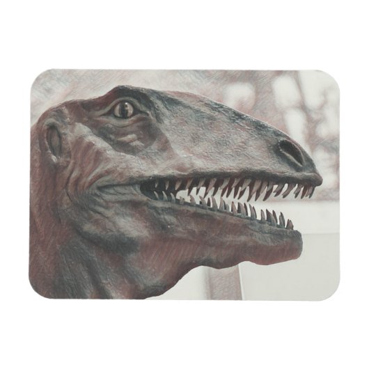 Beängstigend Dinosaurier Magnet (Horizontal)
