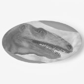 Beängstigend Dinosaurier Pappteller (Schrägansicht)