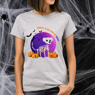 Beängstigend Doodle Halloween Vollmond T - Shirt