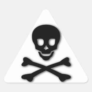 beängstigend dreieckiger aufkleber