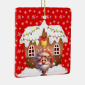 Beängstigend Elf Candy Gingerbread House Keramikornament (Rechts)