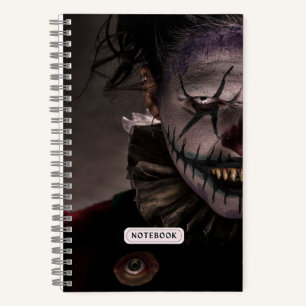 Beängstigend Evil Clown Horror Notizblock