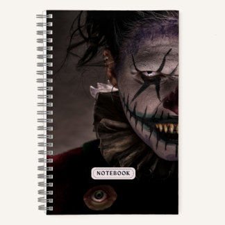 Beängstigend Evil Clown Horror Notizblock