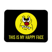 Beängstigend Face Grumpey Magnet (Horizontal)