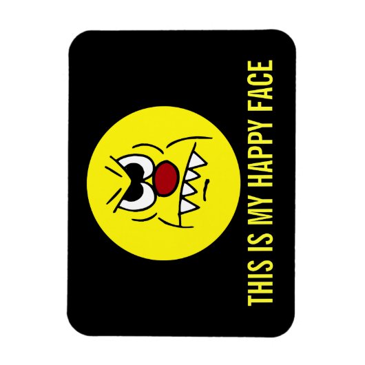 Beängstigend Face Grumpey Magnet (Vertikal)