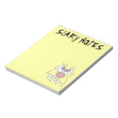 Beängstigend Face Grumpey Notizblock (Rotiert)