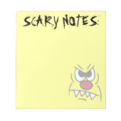 Beängstigend Face Grumpey Notizblock (Vorderseite)