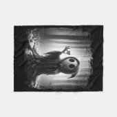 Beängstigend Face Horror Poster Halloween Ghost He Fleecedecke (Vorderseite (Horizontal))