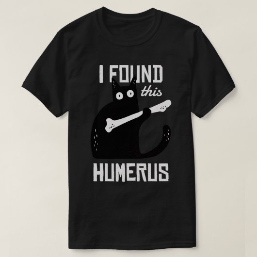Beängstigend fand ich diese Humerus Cat Black Humo T-Shirt (Design vorne)