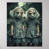 Beängstigend Fisch Twins Horror Poster (Vorne)