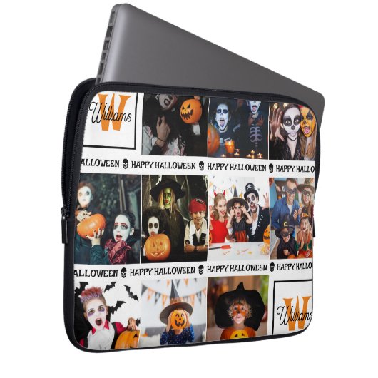 Beängstigend Fügen Sie Ihr eigenes Foto Monogram H Laptopschutzhülle (Vorne Rechts)