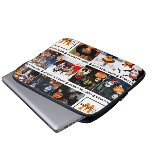 Beängstigend Fügen Sie Ihr eigenes Foto Monogram H Laptopschutzhülle (Vorne Knopf)